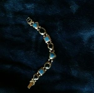 Authentic Barse Sterling silver Onyx & Lapis brace